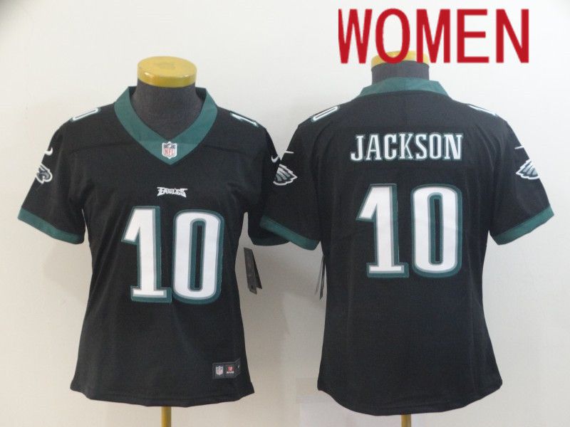 Women Philadelphia Eagles 10 Jackson Black Nike Vapor Untouchable Limited NFL Jersey